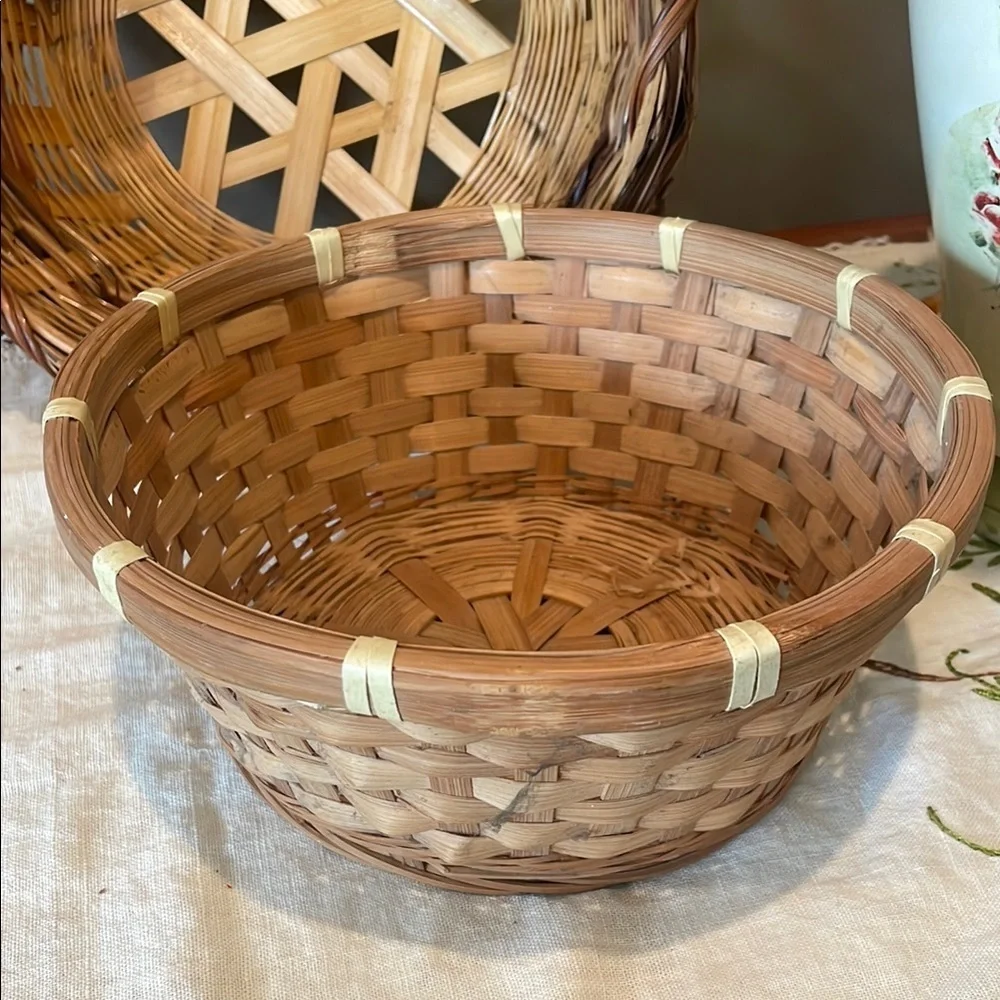 Set of 2 wicket baskets
